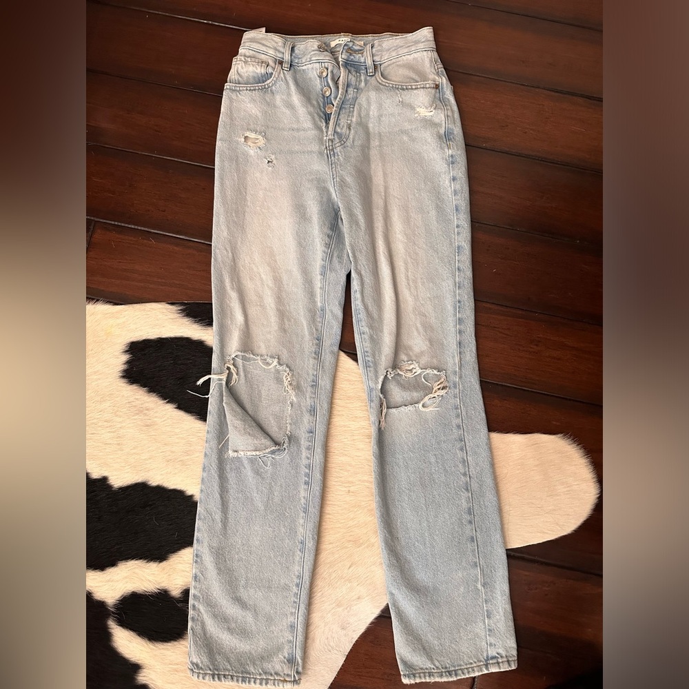 PacSun Light Distressed Dad Jeans